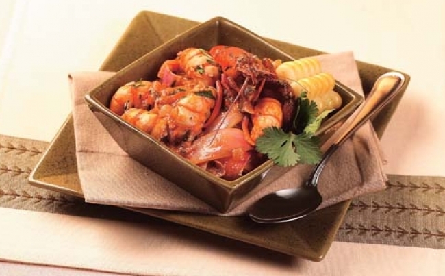 Cebiche caliente de camarones